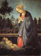 Filippino Lippi The Adoration of the Child oil on canvas